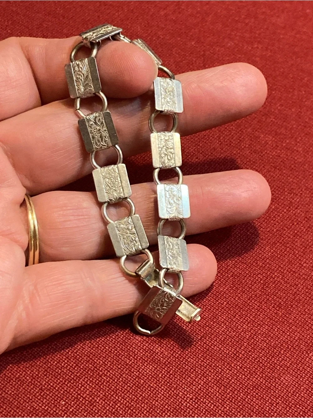 Silver-Tone Linked Square Bracelet - Women's Accessories
